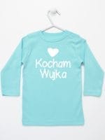 kocham wujka z sercem koszulka z długim rękawem kolor miętowy 036