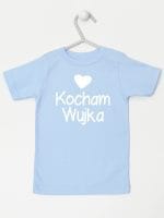 kocham wujka z sercem koszulka z krótkim rękawem kolor błękitny 036