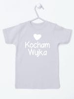 kocham wujka z sercem koszulka z krótkim rękawem kolor szary 036