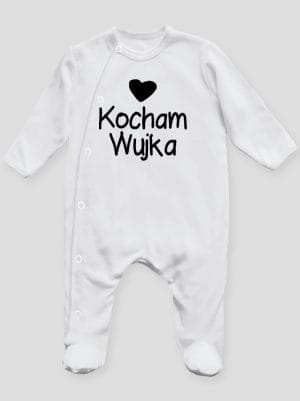 kocham wujka z sercem pajacyk śpioszek ze stópkami 036