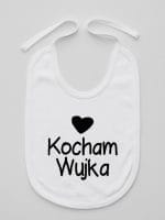 kocham wujka z sercem śliniak niemowlęcy kolor biały 036