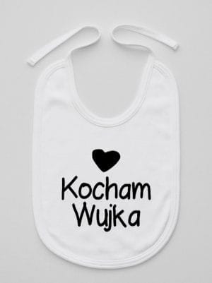 kocham wujka z sercem śliniak niemowlęcy kolor biały 036