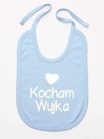 kocham wujka z sercem śliniak niemowlęcy kolor błękitny 036