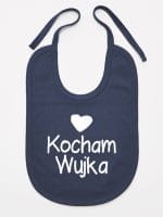 kocham wujka z sercem śliniak niemowlęcy kolor granatowy 036