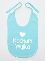 kocham wujka z sercem śliniak niemowlęcy kolor miętowy 036
