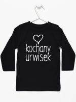 kochany urwisek koszulka z długim rękawem kolor czarny 079