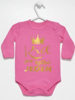 król jest tylko jeden nadruk złoty body z długim rękawem kolor ciemny różowy 232 król jest tylko jeden nadruk złoty body z długim rękawem kolor ciemny różowy 232