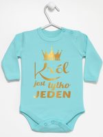 król jest tylko jeden nadruk złoty body z długim rękawem kolor miętowy 232 król jest tylko jeden nadruk złoty body z długim rękawem kolor miętowy 232