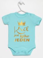 król jest tylko jeden nadruk złoty body z krótkim rękawem kolor miętowy 232 król jest tylko jeden nadruk złoty body z krótkim rękawem kolor miętowy 232