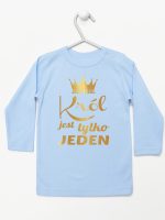 król jest tylko jeden nadruk złoty koszulka z długim rękawem kolor błękitny 232 król jest tylko jeden nadruk złoty koszulka z długim rękawem kolor błękitny 232