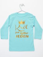 król jest tylko jeden nadruk złoty koszulka z długim rękawem kolor miętowy 232 król jest tylko jeden nadruk złoty koszulka z długim rękawem kolor miętowy 232