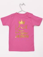 król jest tylko jeden nadruk złoty koszulka z krótkim rękawem kolor ciemny różowy 232 król jest tylko jeden nadruk złoty koszulka z krótkim rękawem kolor ciemny różowy 232