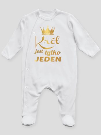 król jest tylko jeden nadruk złoty pajacyk śpioszek ze stópkami 232