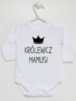 królewicz mamusi body z długim rękawem kolor biały 118