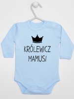 królewicz mamusi body z długim rękawem kolor błękitny 118