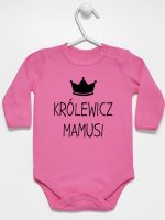 królewicz mamusi body z długim rękawem kolor ciemny różowy 118