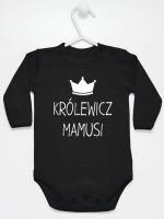 królewicz mamusi body z długim rękawem kolor czarny 118