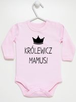 królewicz mamusi body z długim rękawem kolor różowy 118