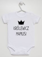 królewicz mamusi body z krótkim rękawem kolor biały 118