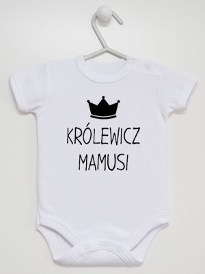 królewicz mamusi body z krótkim rękawem kolor biały 118