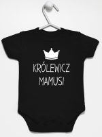królewicz mamusi body z krótkim rękawem kolor czarny 118