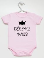 królewicz mamusi body z krótkim rękawem kolor różowy 118