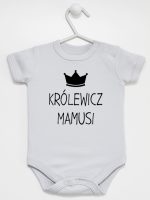 królewicz mamusi body z krótkim rękawem kolor szary 118