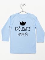 królewicz mamusi koszulka z długim rękawem kolor błękitny 118
