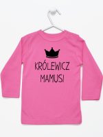 królewicz mamusi koszulka z długim rękawem kolor ciemny różowy 118