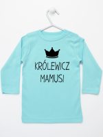 królewicz mamusi koszulka z długim rękawem kolor miętowy 118