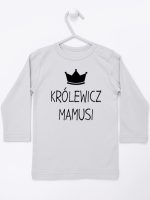 królewicz mamusi koszulka z długim rękawem kolor szary 118