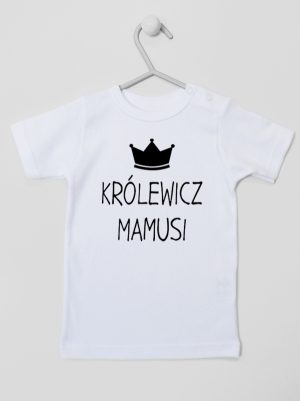 królewicz mamusi koszulka z krótkim rękawem kolor biały 118