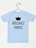 królewicz mamusi koszulka z krótkim rękawem kolor błękitny 118