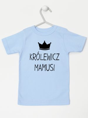 królewicz mamusi koszulka z krótkim rękawem kolor błękitny 118