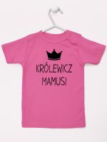 królewicz mamusi koszulka z krótkim rękawem kolor ciemny różowy 118