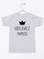 królewicz mamusi koszulka z krótkim rękawem kolor szary 118