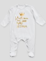 królowa jest tylko jedna nadruk złoty pajacyk śpioszek ze stópkami 231