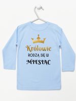 królowie rodzą się w koszulka z długim rękawem kolor błękitny 225