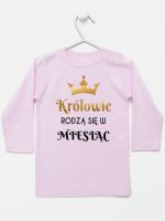 królowie rodzą się w koszulka z długim rękawem kolor różowy 225