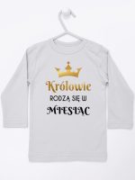 królowie rodzą się w koszulka z długim rękawem kolor szary 225