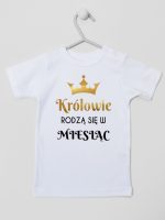 królowie rodzą się w koszulka z krótkim rękawem kolor biały 225