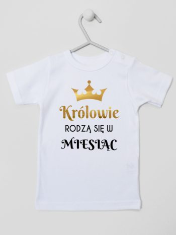 królowie rodzą się w koszulka z krótkim rękawem kolor biały 225