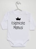 księżniczka mamusi body z długim rękawem kolor biały 056