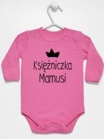 księżniczka mamusi body z długim rękawem kolor ciemny różowy 056