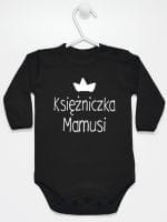 księżniczka mamusi body z długim rękawem kolor czarny 056