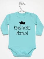 księżniczka mamusi body z długim rękawem kolor miętowy 056