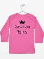 księżniczka mamusi koszulka z długim rękawem kolor ciemny różowy 056