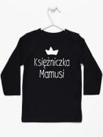 księżniczka mamusi koszulka z długim rękawem kolor czarny 056