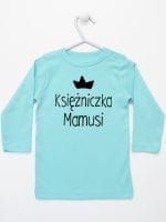 księżniczka mamusi koszulka z długim rękawem kolor miętowy 056