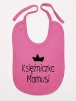 księżniczka mamusi śliniak niemowlęcy kolor ciemny różowy 056